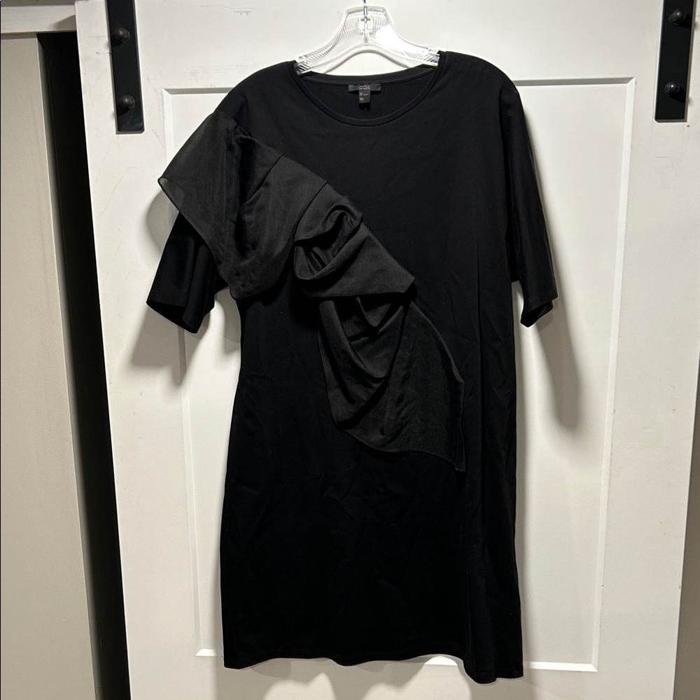COS Elegant Black Asymmetrical Dress